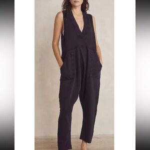 Free People Intimately Free What’s Up Washed Black Lounge Jumpsuit Size M